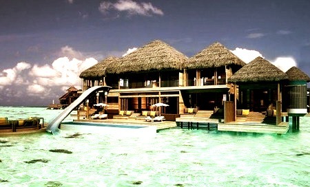 Second Story Waterslide, Beach House, The Maldives 
