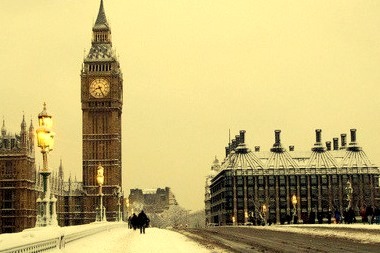 Snowy Day, London, England